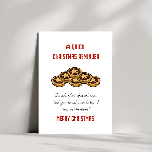 A quick Christmas reminder Christmas card