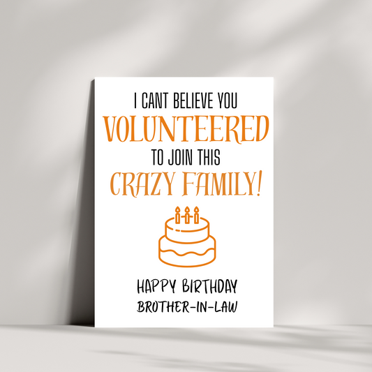I cant believe you volunteered to join this crazy family
