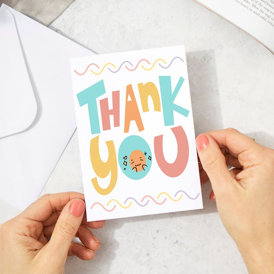 Colourful “Thank You” Card