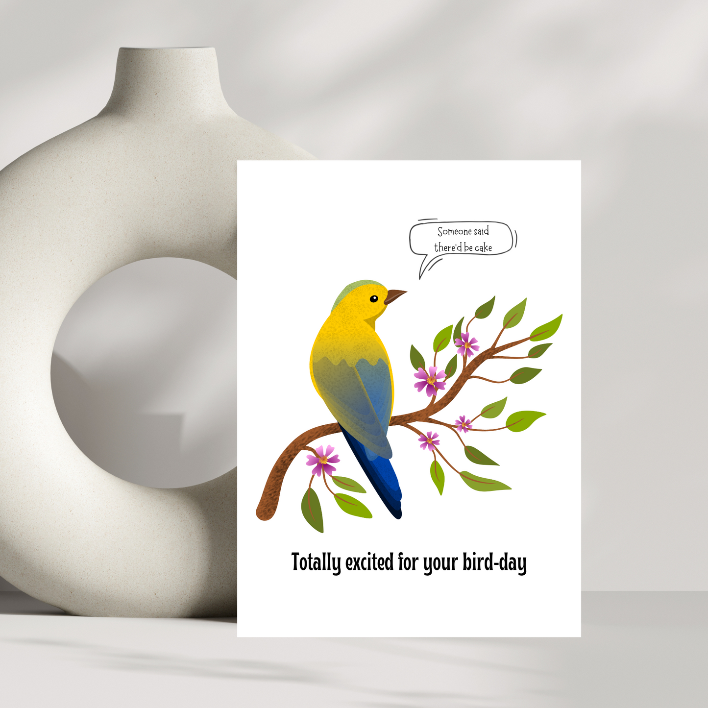 Totally excited for your bird-day birthday card