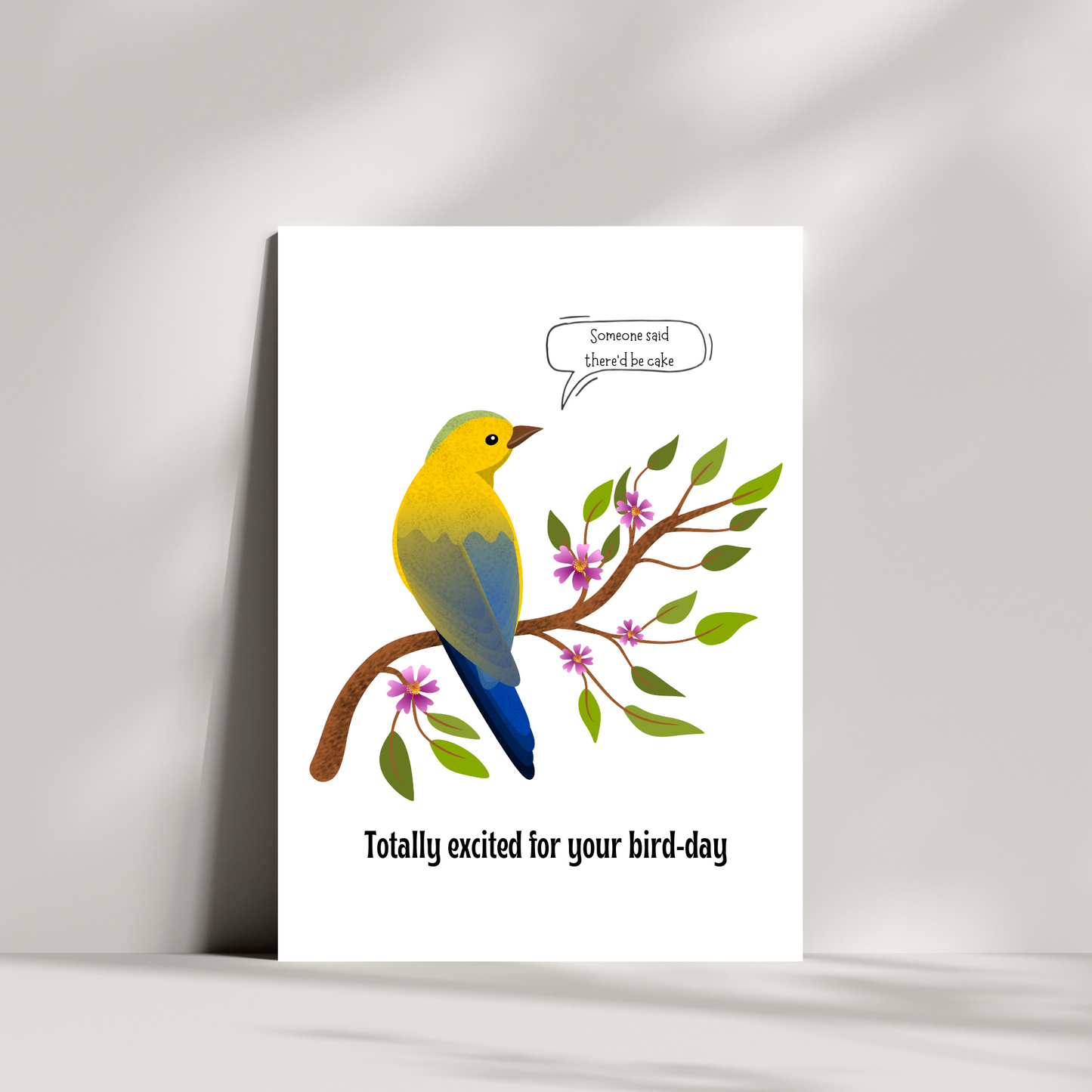 Totally excited for your bird-day birthday card