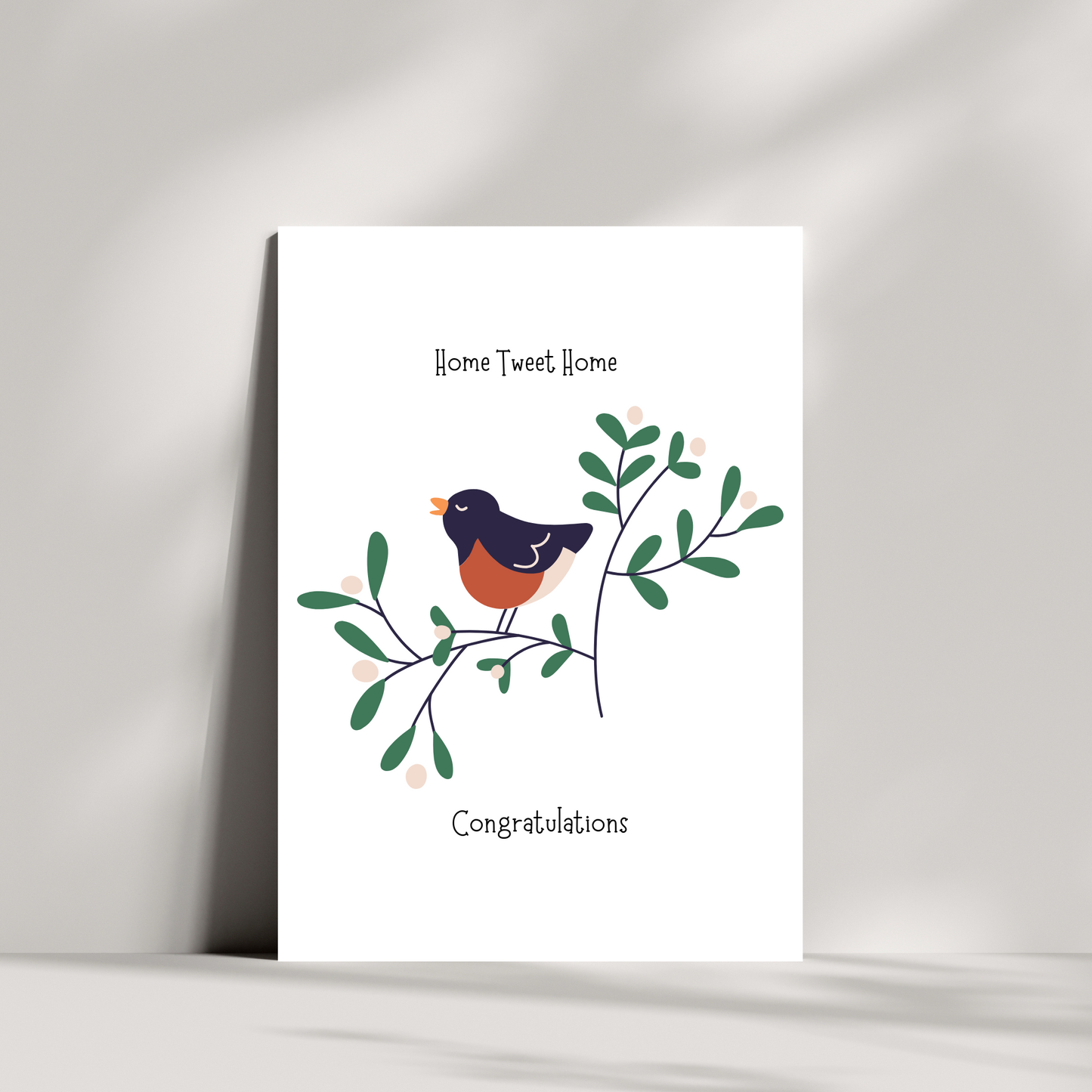 Home Tweet Home congratulations card