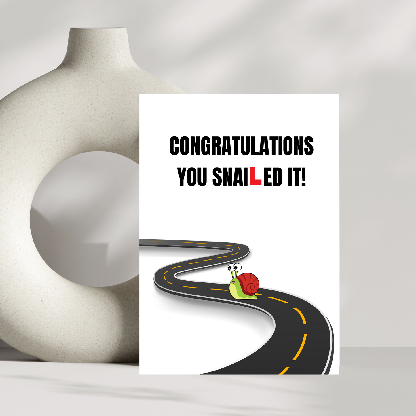 Congratulations you snailed it! - passed your driving test card