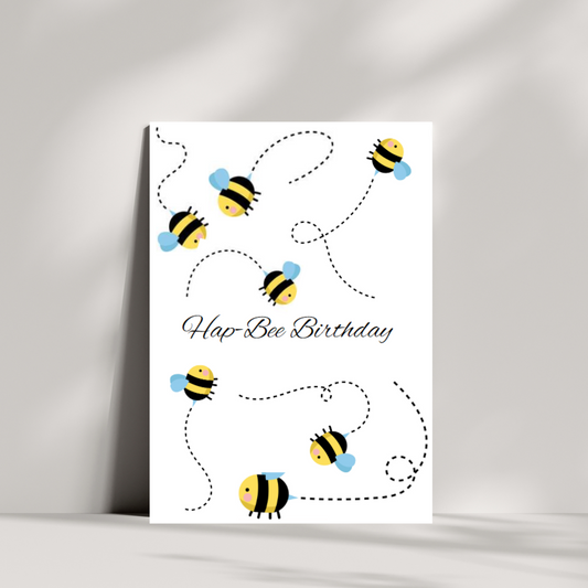 Hap-bee birthday card