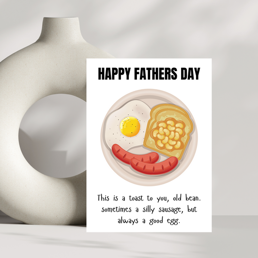 This is a toast to you fathers day card