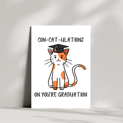 Con-cat-ulations on you're graduation card