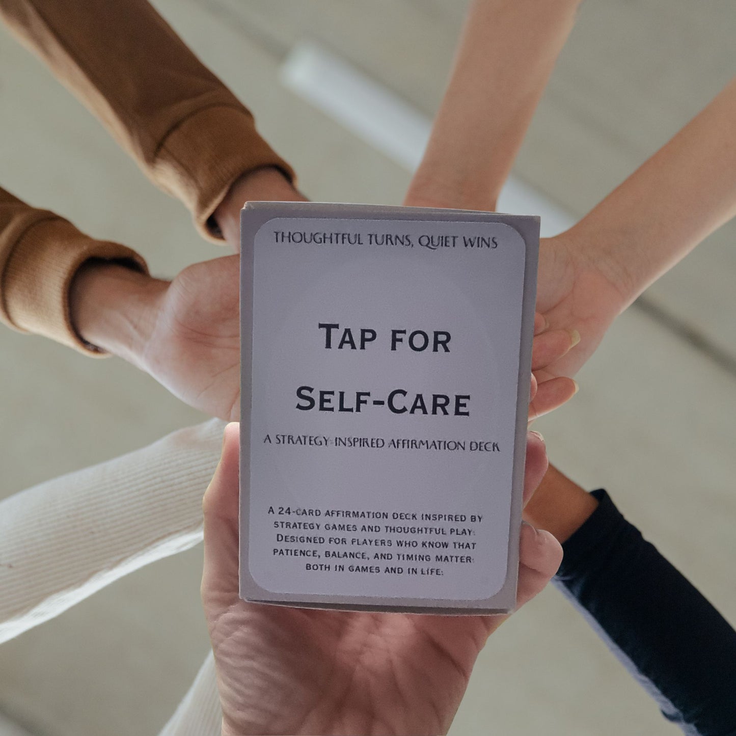 Tap for Self-Care Affirmation Deck | Strategy-Inspired Self Care Cards | Thoughtful Mental Health Gift | Calm Daily Reminders