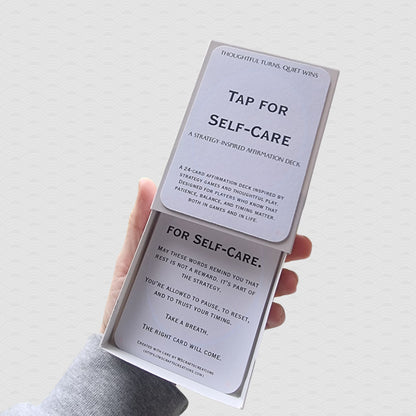 Tap for Self-Care Affirmation Deck | Strategy-Inspired Self Care Cards | Thoughtful Mental Health Gift | Calm Daily Reminders