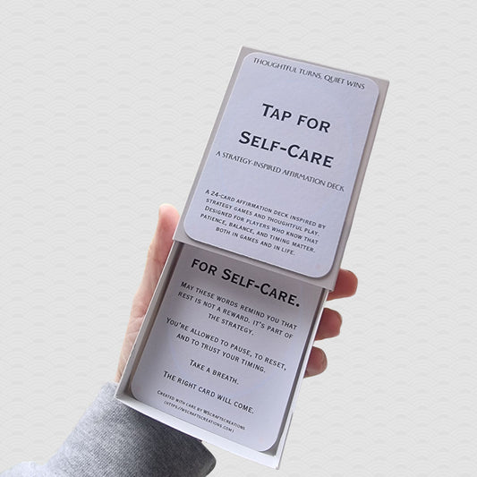Tap for Self-Care Affirmation Deck | Strategy-Inspired Self Care Cards | Thoughtful Mental Health Gift | Calm Daily Reminders