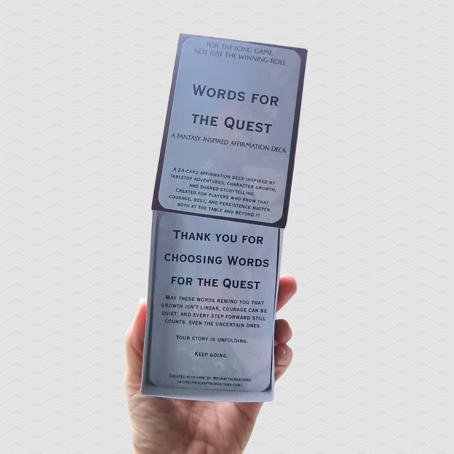 Words for the Quest Affirmation Deck | Fantasy-Inspired Encouragement Cards | Tabletop & Storytelling Gift | Motivation for Long Journeys