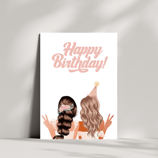 Two girls (sister/best friends) birthday card