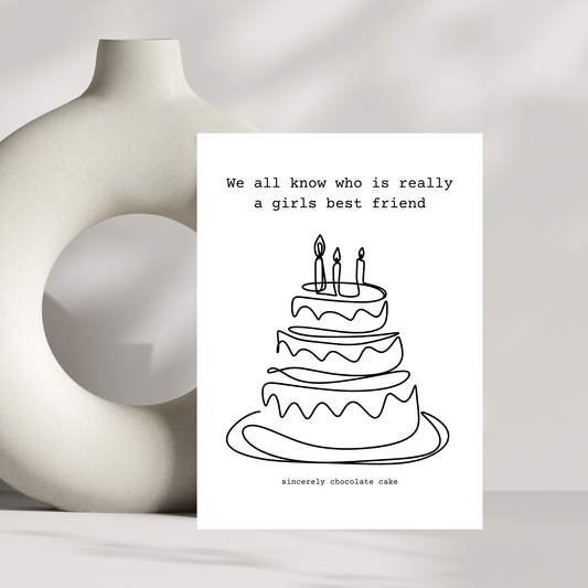 A girls best friend birthday card