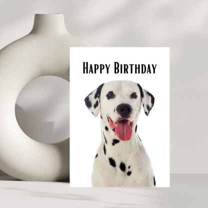 Dalmatian dog birthday card
