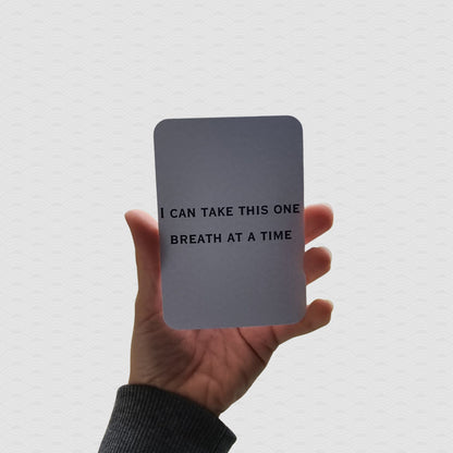 Hold Steady Affirmation Deck | Grounding Self Care Cards | Anxiety & Calm Support | Minimal Daily Affirmations