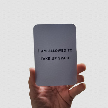 Hold Steady Affirmation Deck | Grounding Self Care Cards | Anxiety & Calm Support | Minimal Daily Affirmations