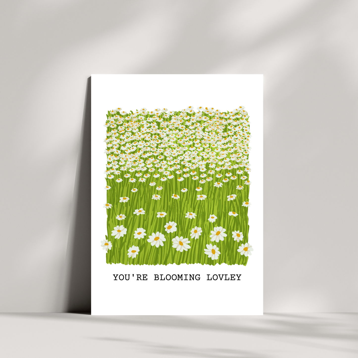 You're blooming lovely greetings card