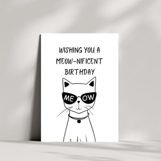 Wishing you a meow-nificent birthday card