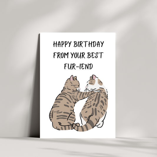 Happy Birthday from your best fur-friend birthday card