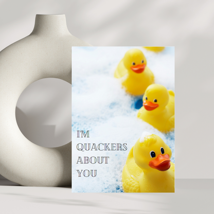I'm quackers about you valentines day card