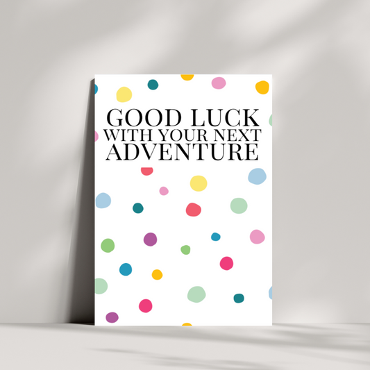 Good luck with your next adventure new job card