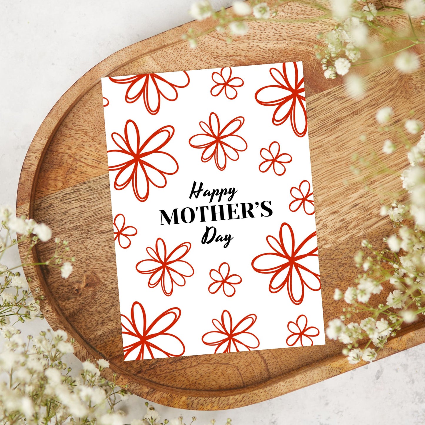 Happy Mothers Day - Sketched florals