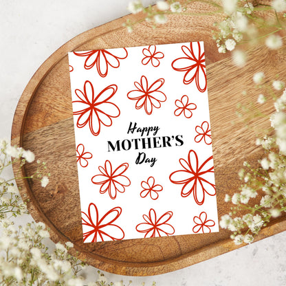 Happy Mothers Day - Sketched florals