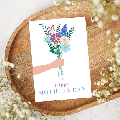 Happy Mothers Day - Hand of flowers