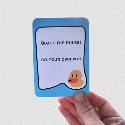 Follow Your Own River Affirmation Deck | Funny Encouragement Cards | Duck-Themed Gift | Playful Self Confidence Deck