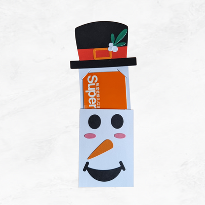 Novelty Snowman gift card holder