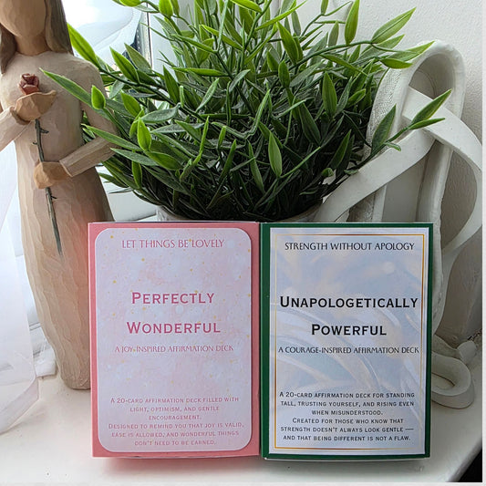 Unapologetically Powerful & Perfectly Wonderful Affirmation Deck | Positive Affirmation Cards | Self Love & Confidence Cards | Choose Single or Duo Set